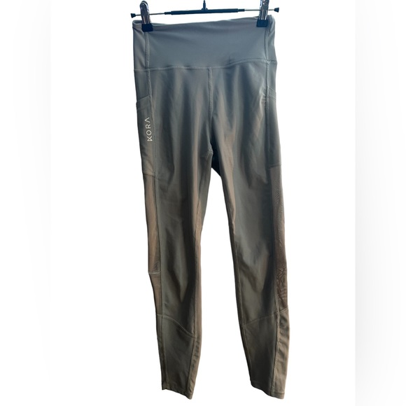 Kora Pants - Kora Gray Legging Pants mesh on side Med